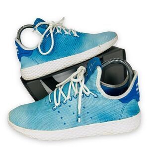 Adidas Pharrell x Tennis Hu Holi J 'Bright Blue' CQ2300‎ Youth 5.5 Women's 6.5